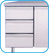 Gastronomie Kühltisch GN1/1 belüftet Forcar G-GN3100TN c13-set-3-schubladen