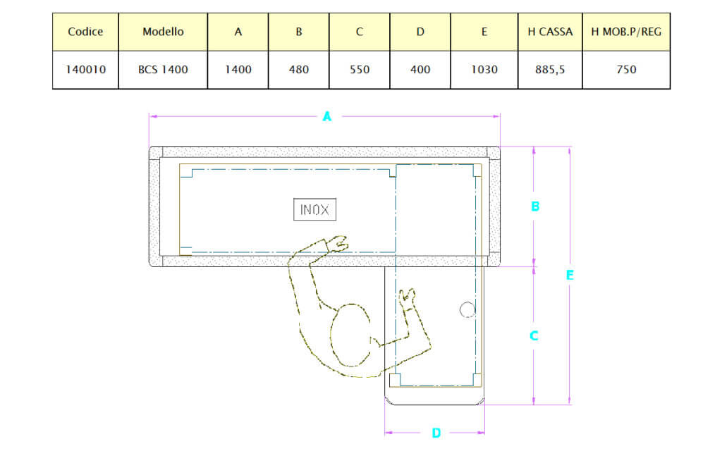 Supra BCS1400 Meta statischer Kassenzähler Supra BCS1400 Meta statischer Kassenzähler