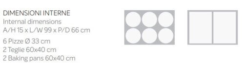 Dimensions italforni tk d1 Italforni electric oven TK D1/I 6 pizzas or 2 baking trays 60x40