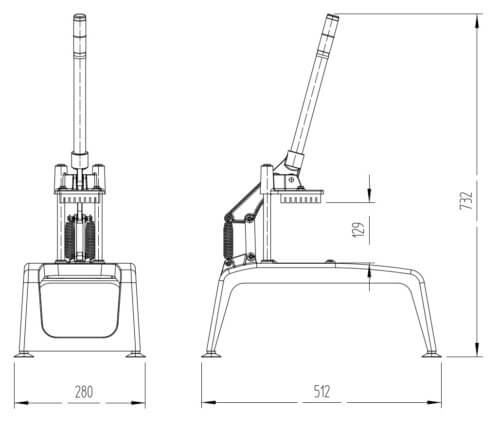 Manual potato cutter Professional potato cutter interchangeable cuts CF-5 Manual potato cutter Professional potato cutter interchangeable cuts CF-5