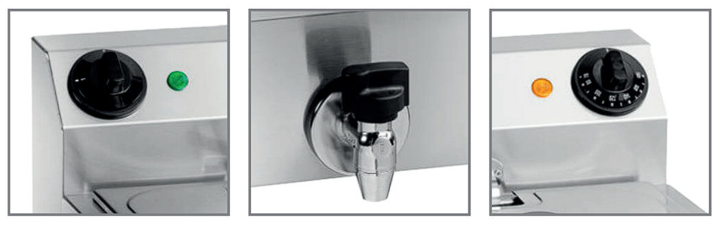 Countertop electric fryer 10 liters 3500W 220V with tap Countertop electric fryer 10 liters 3500W 220V with tap