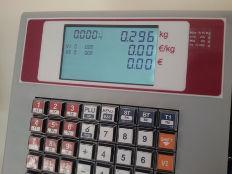 Professionelle elektronische Tischwaage mit Klebebeleg Anzeige Eisenwaage