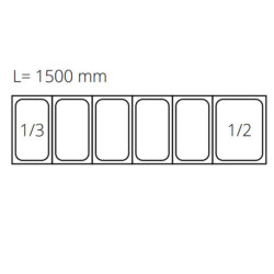 Kühlvitrine für Pizzeria Zutaten 150cm 5xGN1/3 + 1xGN1/2 Forcar G-RI15038V Kühlvitrine für Pizzeria Zutaten 150cm 5xGN1/3 + 1xGN1/2 Forcar G-RI15038V