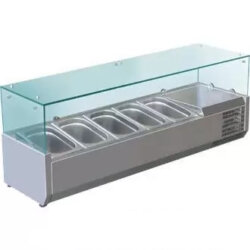 Kühlvitrine für Pizzeria Zutaten 150cm 5xGN1/3 + 1xGN1/2 Forcar G-RI15038V