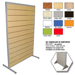 Low Light Gondola slatted panel display with 30 hooks Low Light Gondola slatted panel display with 30 hooks