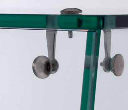 Warmglas-Thermofenster auf Flachglas-Theke offenes Modell Detail_Konstruktion