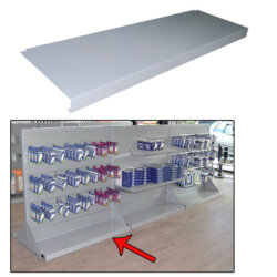 Low Light Gondola slatted panel display with 30 hooks Low Light Gondola slatted panel display with 30 hooks