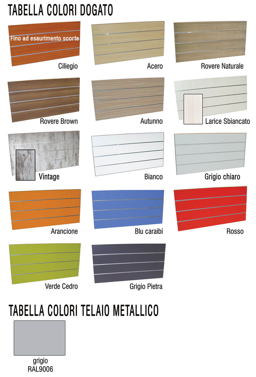 Low Light Gondola slatted panel display with 30 hooks slatted panel color chart