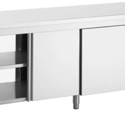 Tavolo armadiato neutro con porte scorrevoli profondità 70 cm Tavolo armadiato neutro con porte scorrevoli profondità 70 cm