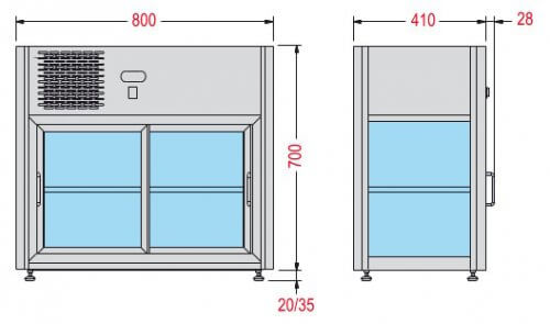 Kühlvitrine 100 Liter Temperatur Normal +4 +10 Linus 100 Kühlvitrine 100 Liter Temperatur Normal +4 +10 Linus 100
