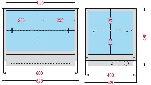 Arbeitsplatte Thermo-Fenster 62x42 cm 80 Liter Linus 642 DRY Arbeitsplatte Thermo-Fenster 62x42 cm 80 Liter Linus 642 DRY