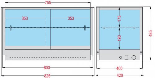 Arbeitsplatte Thermo-Fenster 82x42 cm 100 Liter Linus 842 DRY Arbeitsplatte Thermo-Fenster 82x42 cm 100 Liter Linus 842 DRY