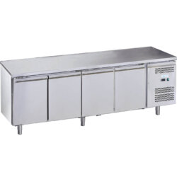 Belüftete Profi-Kühltheke GN1/1 TN 4 Türen Temperatur -2° / +8° C Belüftete Profi-Kühltheke GN1/1 TN 4 Türen Temperatur -2° / +8° C