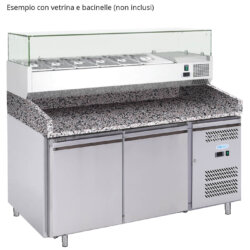 Professionelle gekühlte belüftete Pizzatheke 150cm -2°C +8°C Tiefkühlung Professionelle gekühlte belüftete Pizzatheke 150cm -2°C +8°C Tiefkühlung