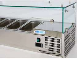 Statische Kühlvitrine für professionelle Pizzeria 200cm +2°+8° C 10 GN 1/4 Tabletts Statische Kühlvitrine für professionelle Pizzeria 200cm +2°+8° C 10 GN 1/4 Tabletts