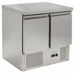 Professioneller statisch gekühlter Saladettentisch 2 Türen +2°C/+8°C 240 Liter