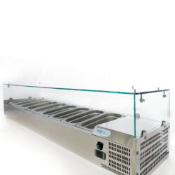 Refrigerated Display Case Professional Ingredient Holder Pizzeria 200cm +2°/+8°C 9 x GN1/3 Refrigerated Display Case Professional Ingredient Holder Pizzeria 200cm +2°/+8°C 9 x GN1/3