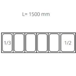 Professionelle Pizzeria Kühlvitrine 150cm +2°/+8°C 5xGN1/3 + 1x1/2 Professionelle Pizzeria Kühlvitrine 150cm +2°/+8°C 5xGN1/3 + 1x1/2