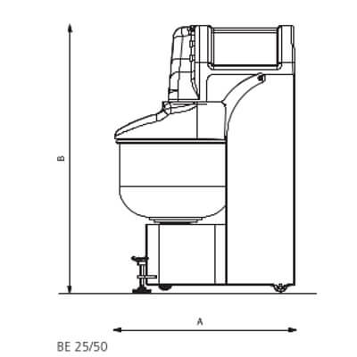 Impastatrice a bracci tuffanti da 5/23 kg 1200 W serie BE Impastatrice a bracci tuffanti da 5/23 kg 1200 W serie BE