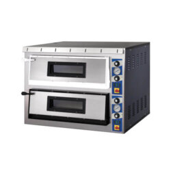 Elektrischer Stahl-Pizzaofen 2 Kammern 3-phasig MEC ML 44