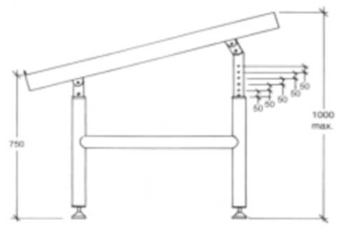 Banco esposizione pesce in acciaio inox neutro inclinazione regolabile Banco esposizione pesce in acciaio inox neutro inclinazione regolabile