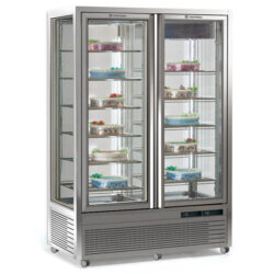 Vetrina refrigerata 2 porte doppia temperatura -10/-19 °C -15/-21 °C 800 Lt con illuminazione led L. 135 cm Tecfrigo