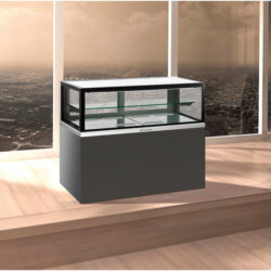 Horizontal refrigerated display case +3/+10 °C crystal shelves 550 Lt led lighting L. 134 cm Tecfrigo