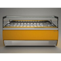 Vetrina gelateria vetro dritto -16/-18 °C L. 112 capacità 12 vaschette cm illuminazione led Tecfrigo Vetrina gelateria vetro dritto -16/-18 °C L. 112 capacità 12 vaschette cm illuminazione led Tecfrigo