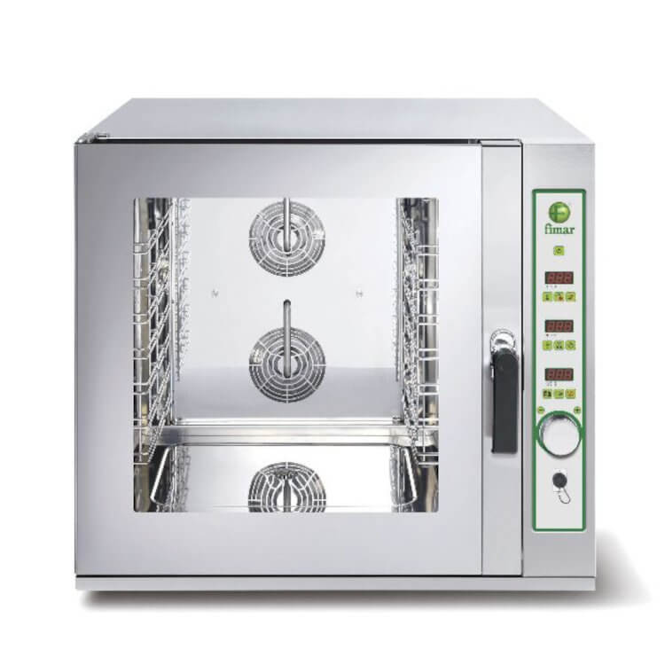 Digital Mixed Convection and Direct Steam Professional Oven 6 GN1/1 and 60x40cm Pans Fimar TOP6DN
