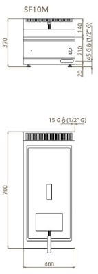 Professional Gas Countertop Fryer 13 Lt Tank With Faucet Fimar SF10M Professional Gas Countertop Fryer 13 Lt Tank With Faucet Fimar SF10M