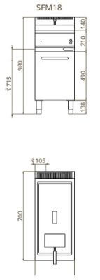 Friggitrice Elettrica Professionale Con Mobile e Rubinetto Vasca 22Lt 11.5 kW Fimar SFM18 Friggitrice Elettrica Professionale Con Mobile e Rubinetto Vasca 22Lt 11.5 kW Fimar SFM18