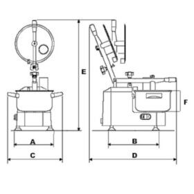 Profi-Schneider Eloxiertes Aluminium mit Schüssel und abnehmbaren Edelstahlklingen 3Lt BC3N Fimar Profi-Schneider Eloxiertes Aluminium mit Schüssel und abnehmbaren Edelstahlklingen 3Lt BC3N Fimar