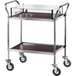 Edelstahl Wagen 2 Etagen Plexiglas Kuppel 90x57x104 Forcar CA1320 Edelstahl Wagen 2 Etagen Plexiglas Kuppel 90x57x104 Forcar CA1320