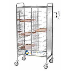 Professional Stainless Steel Universal Tray Trolley for 20 Trays Forcar CA 1465 Professional Stainless Steel Universal Tray Trolley for 20 Trays Forcar CA 1465