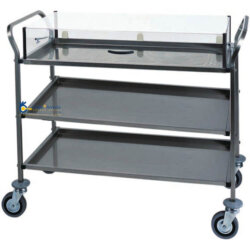 Professioneller Servicewagen 3 Ablagen aus Edelstahl 118x57x104 cm Forcar CA 1163 Professioneller Servicewagen 3 Ablagen aus Edelstahl 118x57x104 cm Forcar CA 1163