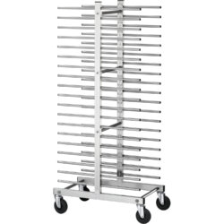 Forcar CA 1480D 50x81x177cm Stainless Steel Universal Tray Holder Trolley for 40 Trays