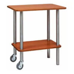 Professional Service Trolley Wood and Steel 70x50x78 cm 2 Shelves 2 Wheels Gueridon Forcar CA9012R / CA Professional Service Trolley Wood and Steel 70x50x78 cm 2 Shelves 2 Wheels Gueridon Forcar CA9012R / CA