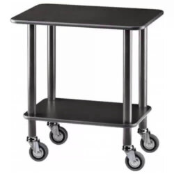 Carrello di Servizio Professionale Legno 70x50x78 cm 2 Ripiani 4 Ruote Ottonate/Cromate Forcar Gueridon CL903 Carrello di Servizio Professionale Legno 70x50x78 cm 2 Ripiani 4 Ruote Ottonate/Cromate Forcar Gueridon CL903