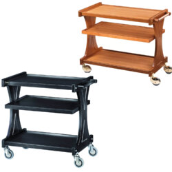Carrello di Servizio Professionale in Legno 3 Ripiani e 4 Ruote 106x55x85 cm Forcar CL 2151
