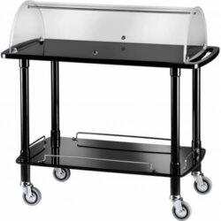 Professional Serving Cart Solid Wood 2 Shelves Dome Plaxiglass 110x55x107 cm Forcar CLC 2012 Professional Serving Cart Solid Wood 2 Shelves Dome Plaxiglass 110x55x107 cm Forcar CLC 2012