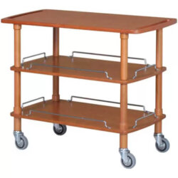 Professional Wood Service Cart 3 Shelves and 4 Wheels 110x55x89 cm Forcar CLP2003 Professional Wood Service Cart 3 Shelves and 4 Wheels 110x55x89 cm Forcar CLP2003
