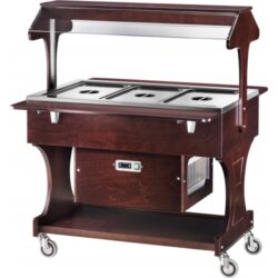 Wooden refrigerated trolley plexiglass dome 3 GN 1/1 +2/+10°C 82x111x142 cm Forcar CLR 2786 Wooden refrigerated trolley plexiglass dome 3 GN 1/1 +2/+10°C 82x111x142 cm Forcar CLR 2786