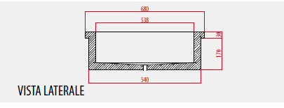 Thermal Bain-Marie Tank Built-in Inox h 15cm Built-in Group +30/+90°C Forcar VBC Thermal Bain-Marie Tank Built-in Inox h 15cm Built-in Group +30/+90°C Forcar VBC