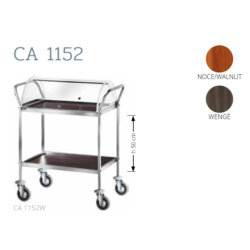 Edelstahl-Service-Wagen 2 Etagen halbrunde Kuppel Plexiglas 90x57x110 Forcar CA1152 /W Edelstahl-Service-Wagen 2 Etagen halbrunde Kuppel Plexiglas 90x57x110 Forcar CA1152 /W