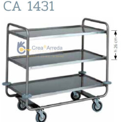 Trolley Service Heavy Transport Professional Stainless Steel 3 Shelves 110x60x100cm Forcar CA1431 Trolley Service Heavy Transport Professional Stainless Steel 3 Shelves 110x60x100cm Forcar CA1431