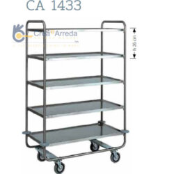 Professioneller Hochleistungs-Edelstahl-Wagen 5 Etagen 110x60x160cm Forcar CA1433 Professioneller Hochleistungs-Edelstahl-Wagen 5 Etagen 110x60x160cm Forcar CA1433