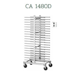 Forcar CA 1480D 50x81x177cm Edelstahl Universal-Backwagen für 40 Backbleche Forcar CA 1480D 50x81x177cm Edelstahl Universal-Backwagen für 40 Backbleche