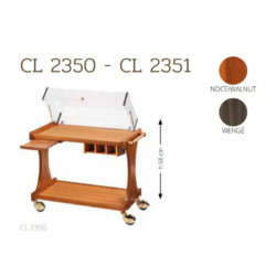 Professioneller Servierwagen Holz 2 Etagen Plexiglas Kuppel 86x55x95 cm Forcar CL 2350 Professioneller Servierwagen Holz 2 Etagen Plexiglas Kuppel 86x55x95 cm Forcar CL 2350