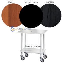 Carrello di Servizio Professionale Legno 70x50x78 cm 2 Ripiani 4 Ruote Ottonate/Cromate Forcar Gueridon CL903 Carrello di Servizio Professionale Legno 70x50x78 cm 2 Ripiani 4 Ruote Ottonate/Cromate Forcar Gueridon CL903