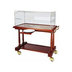 Servicewagen Holz 2 oder 3 Etagen Plexiglasdeckel Zwischenboden 113x56x120 cm Forcar LDF 434/435